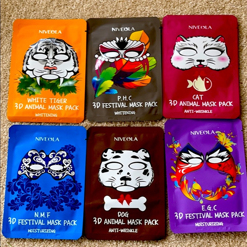 Korean face masks; Niveola animal collection.